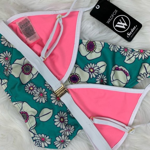Wildfox Floral Sixties Triangle Bikini Set - Picture 2 of 6